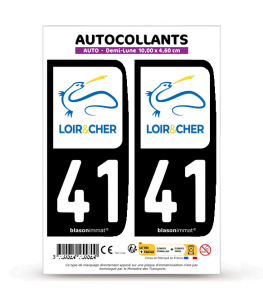 41 Loir-et-Cher - Département | Autocollant plaque immatriculation®