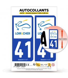 41 Loir-et-Cher - Département | Autocollant plaque immatriculation®