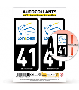 41 Loir-et-Cher - Département | Autocollant plaque immatriculation®