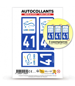 41 Loir-et-Cher - Département | Autocollant plaque immatriculation®