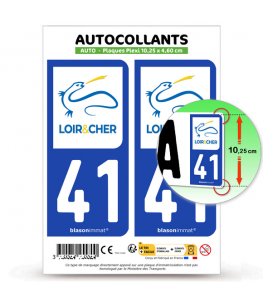 41 Loir-et-Cher - Département | Autocollant plaque immatriculation®