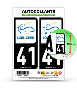 41 Loir-et-Cher - Département | Autocollant plaque immatriculation®