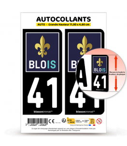 41 Blois - Ville | Autocollant plaque immatriculation®