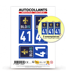 41 Blois - Ville | Autocollant plaque immatriculation®