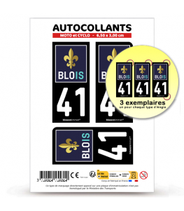 41 Blois - Ville | Autocollant plaque immatriculation®