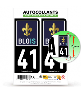 41 Blois - Ville | Autocollant plaque immatriculation®