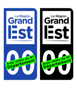 Grand Est - LogoType II | Autocollant plaque immatriculation®