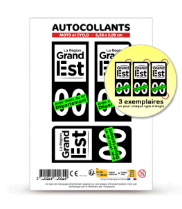 Grand Est - LogoType II | Autocollant plaque immatriculation®
