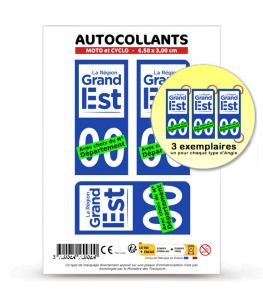 Grand Est - LogoType II | Autocollant plaque immatriculation®