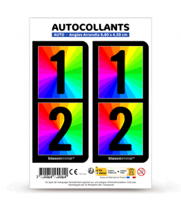 Assemblage - Modèle de droite | Autocollant plaque immatriculation®