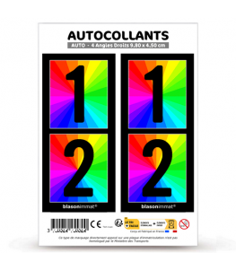 Assemblage - Modèle de droite | Autocollant plaque immatriculation®