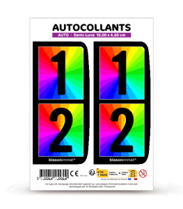 Assemblage - Modèle de droite | Autocollant plaque immatriculation®