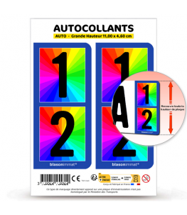 Assemblage - Modèle de droite | Autocollant plaque immatriculation®
