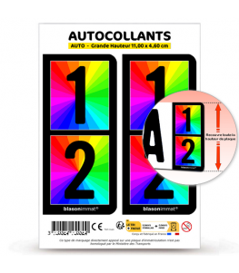 Assemblage - Modèle de droite | Autocollant plaque immatriculation®
