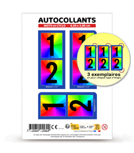 Assemblage - Modèle de droite | Autocollant plaque immatriculation®