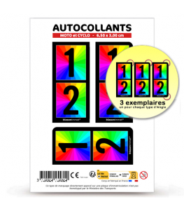 Assemblage - Modèle de droite | Autocollant plaque immatriculation®