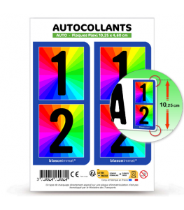Assemblage - Modèle de droite | Autocollant plaque immatriculation®