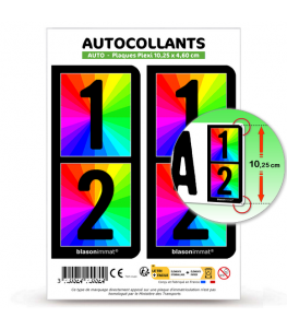 Assemblage - Modèle de droite | Autocollant plaque immatriculation®