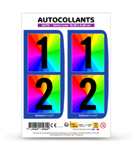 Assemblage - Modèle de droite | Autocollant plaque immatriculation®
