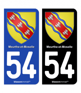 54 Meurthe-et-Moselle - Armoiries | Autocollant plaque immatriculation®