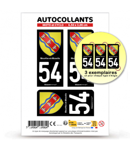54 Meurthe-et-Moselle - Armoiries | Autocollant plaque immatriculation®