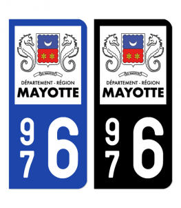 976 Mayotte - LogoType | Autocollant plaque immatriculation®