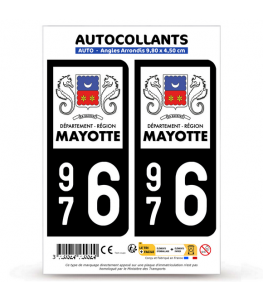 976 Mayotte - LogoType | Autocollant plaque immatriculation®