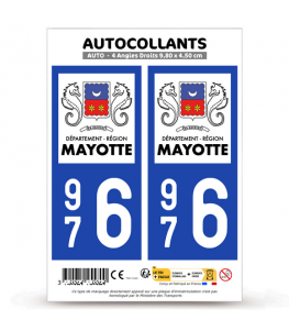 976 Mayotte - LogoType | Autocollant plaque immatriculation®