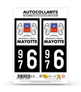 976 Mayotte - LogoType | Autocollant plaque immatriculation®