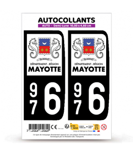 976 Mayotte - LogoType | Autocollant plaque immatriculation®