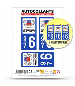 976 Mayotte - LogoType | Autocollant plaque immatriculation®