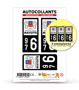 976 Mayotte - LogoType | Autocollant plaque immatriculation®