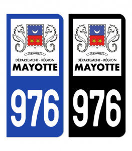 976-H Mayotte - LogoType | Autocollant plaque immatriculation®