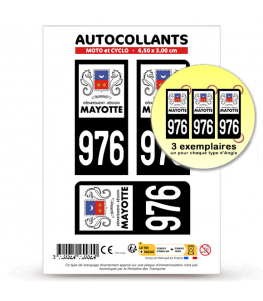 976-H Mayotte - LogoType | Autocollant plaque immatriculation®