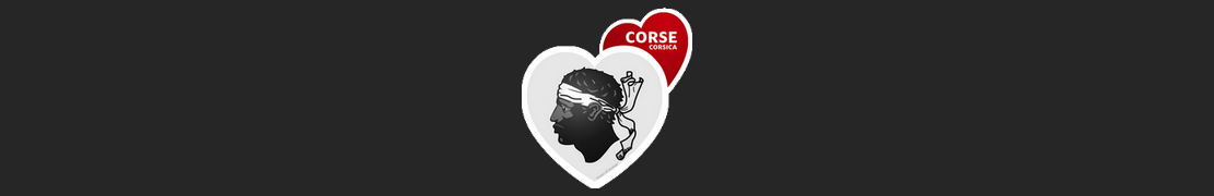 Coeur d'immat™ Corse - Stikers autocollants Coeur j'aime