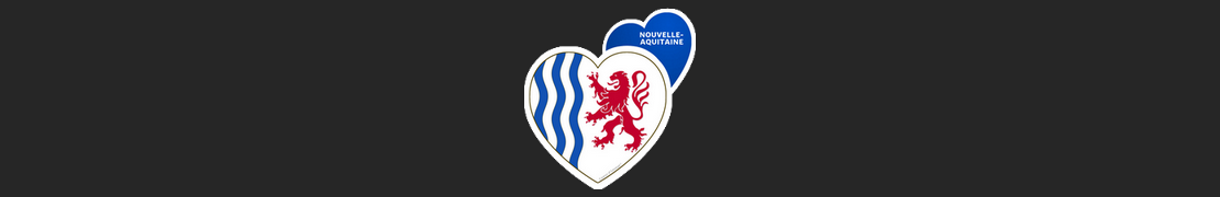 Coeur d'immat™ Nouvelle-Aquitaine - Stikers autocollants Coeur j'aime