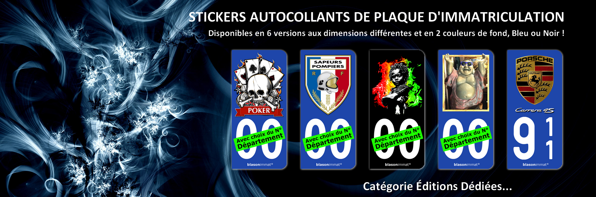 Stickers autocollants de plaque d'immatriculation - Éditions Dédiées