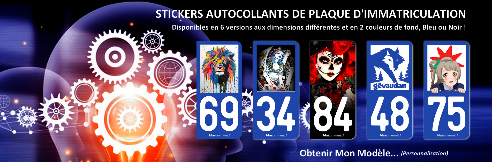 Stickers autocollants de plaque d'immatriculation - Obtenir Mon Modèle